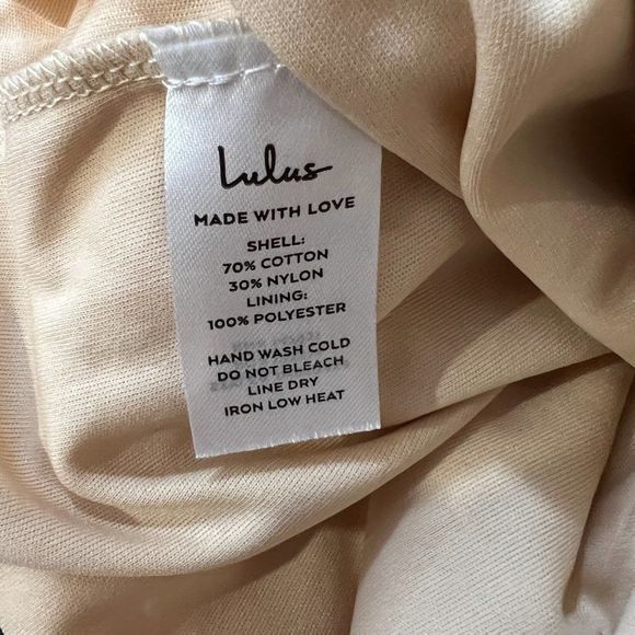 NWOT LULUS Avianna Cutout Lace Sheath Dress in White And‎ Nude (XS) - Picture 8 of 10